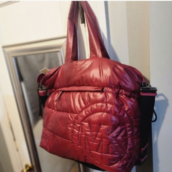 🍁🍂GREAT FALL BAG!!! NWT $400 Michael Kors Large Quilted Nylon Rae Tote Bag - Picture 8 of 8